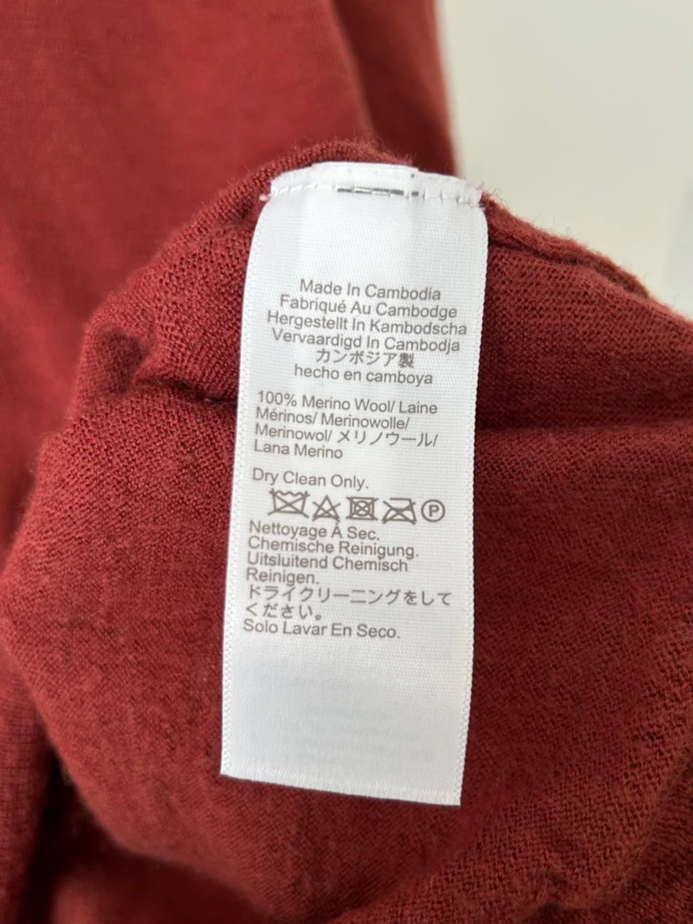 J. Crew 100% Merino Wool Rust Crewneck Sweater